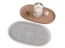 Molde silicona bandeja ovalada texturada